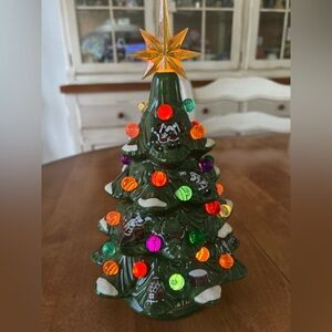 Disney Mini Ceramic Light Up Christmas Tree 🌲 Brand New